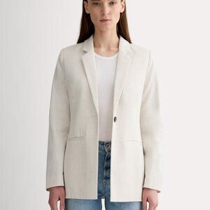 Everlane Women's Relaxed Blazer in Buttersmooth in Heathered Oat, Size 0